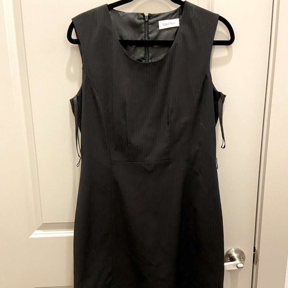 Vintage Calvin Klein pinstripe shift dress